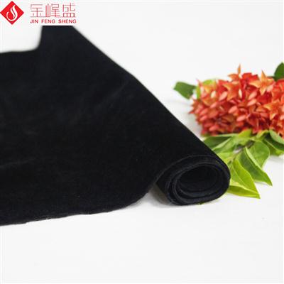 黑色经编底长毛植绒布（B03.C1.0628)