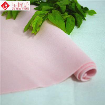 化妆品包装袋植绒布 针织底粉红色长毛植绒布（A03.C1.1604)